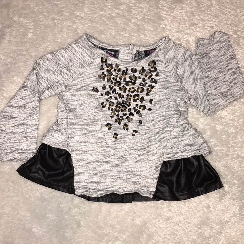 Koala sweatshirt with faux leather trim